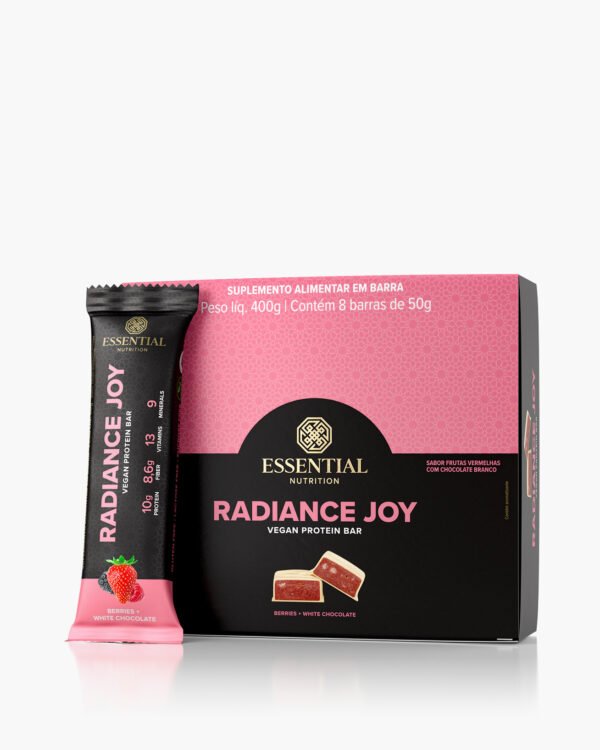 Radiance Joy Vegan Berries (Chocolate White) Display 8 Barras Essential
