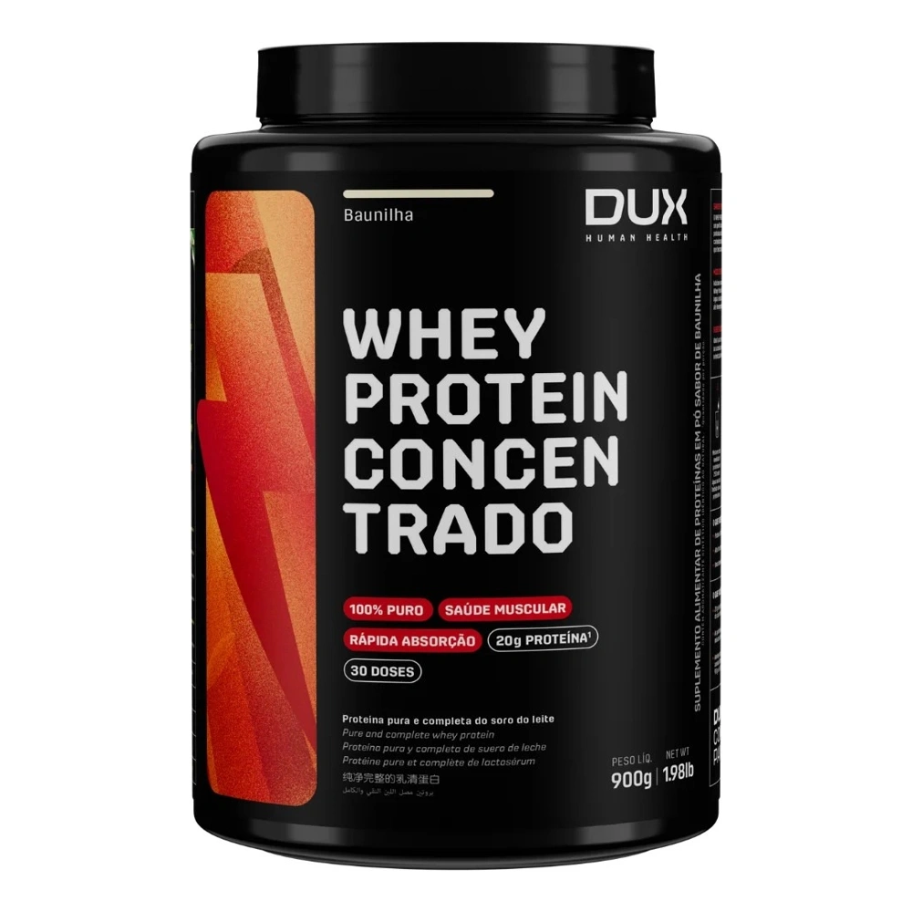 WHEY PROTEIN CONCENTRADO DUX BAUNILHA 900G