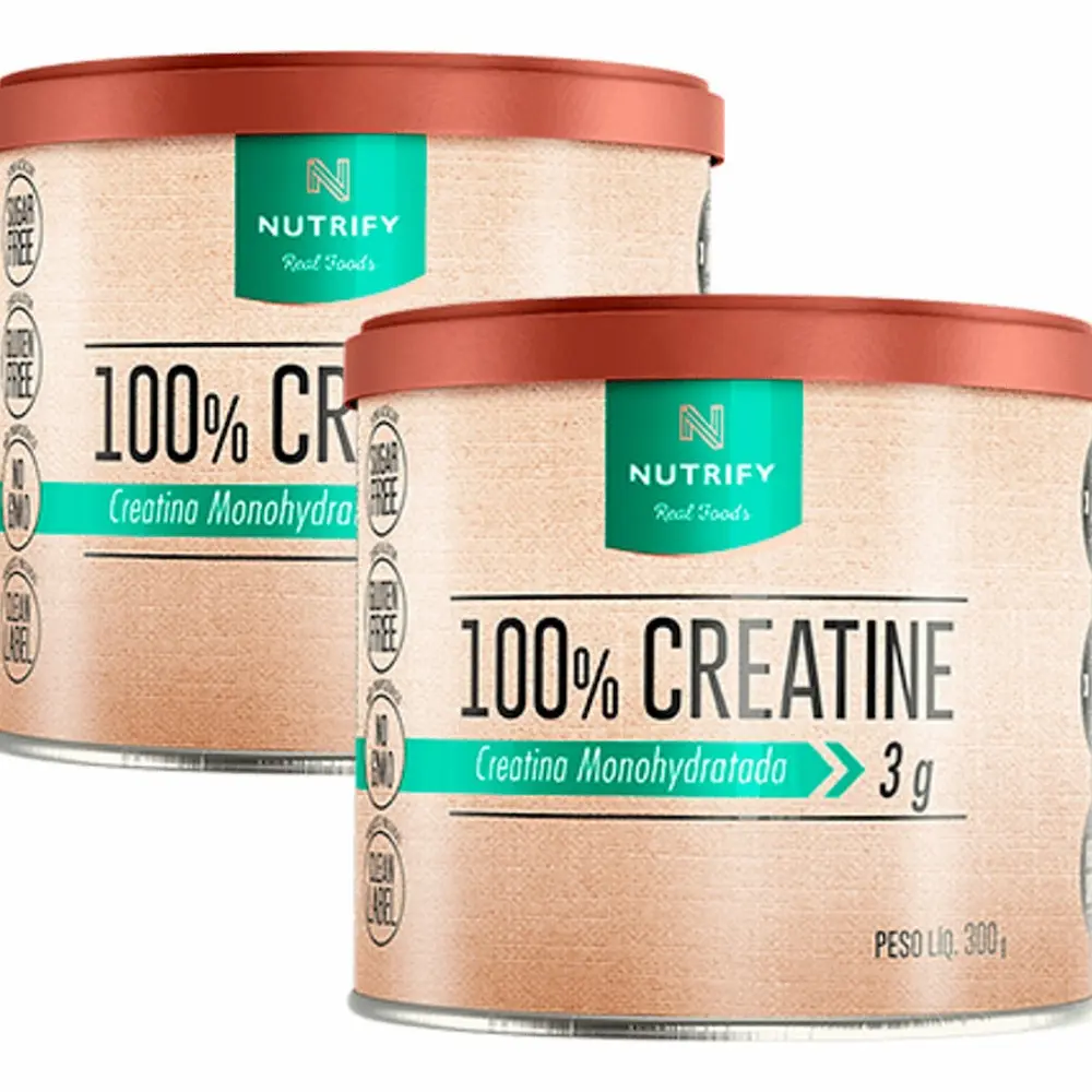 2 CREATINA 100% 300G NUTRIFY + COQUETELEIRA